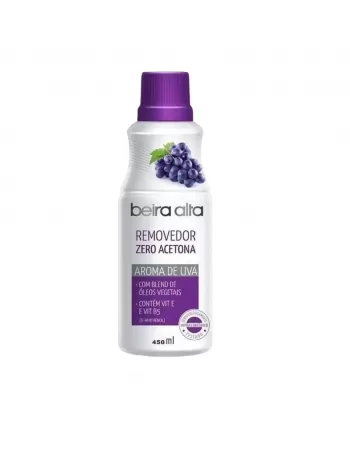 REMOVEDOR ESMALTE ZERO ACETONA BEIRA ALTA UVA 450ML