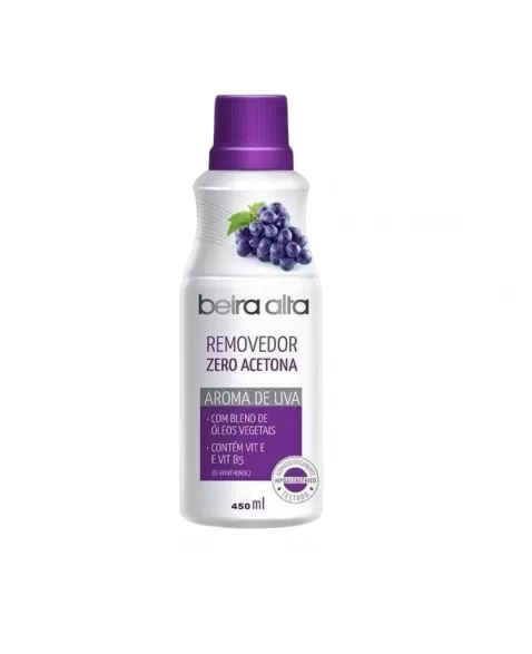 REMOVEDOR ESMALTE ZERO ACETONA BEIRA ALTA UVA 450ML