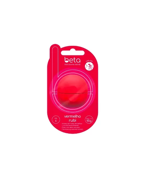 HIDRATANTE LABIAL BETA VERMELHO RUBI 9,5G