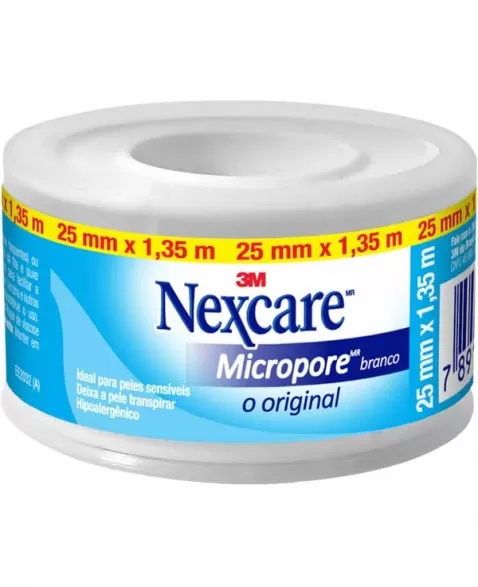 FITA MICROPORE NEXCARE BRANCA 25MMX1,35M