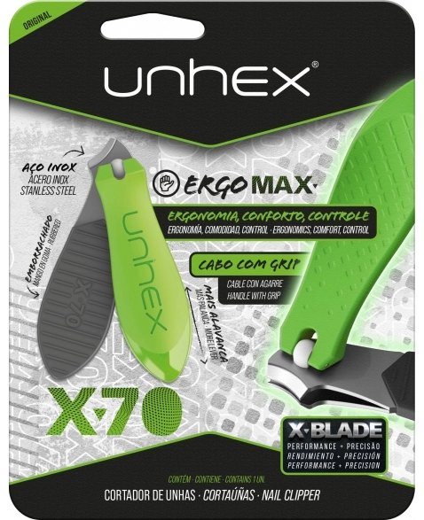 CORTADOR UNHAS UNHEX X70 VERDE LIMAO