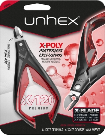 ALICATE UNHAS UNHEX X120 VERMELHO