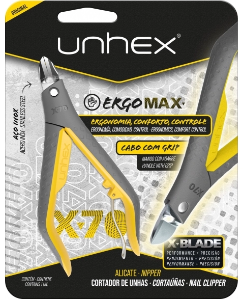 ALICATE UNHAS UNHEX X70 AMARELO