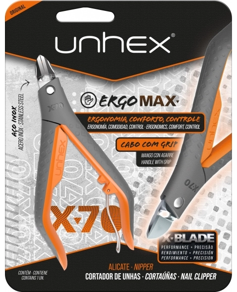 ALICATE UNHAS UNHEX X70 LARANJA