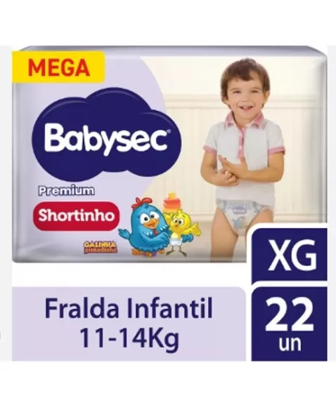 FRALDA BABYSEC SHORTINHO MEGA XG C/22