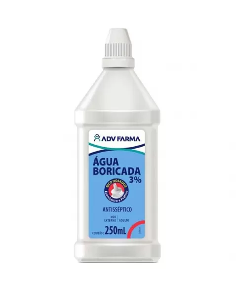 AGUA BORICADA CONTA GOTAS 250ML C/24